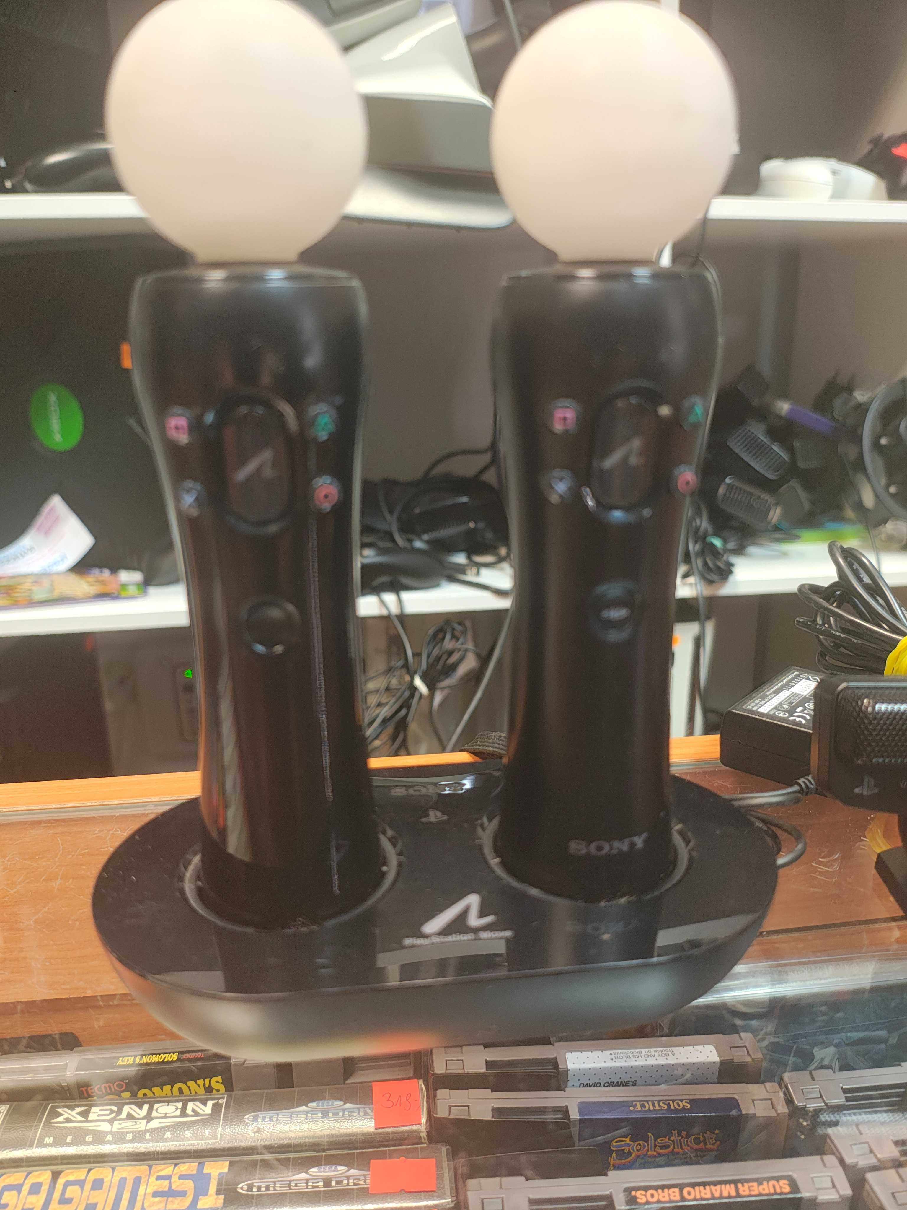 2x Kontroler PS Move do PS3/PS4 do VR +Stacja Ładowania SklepRetroWWA