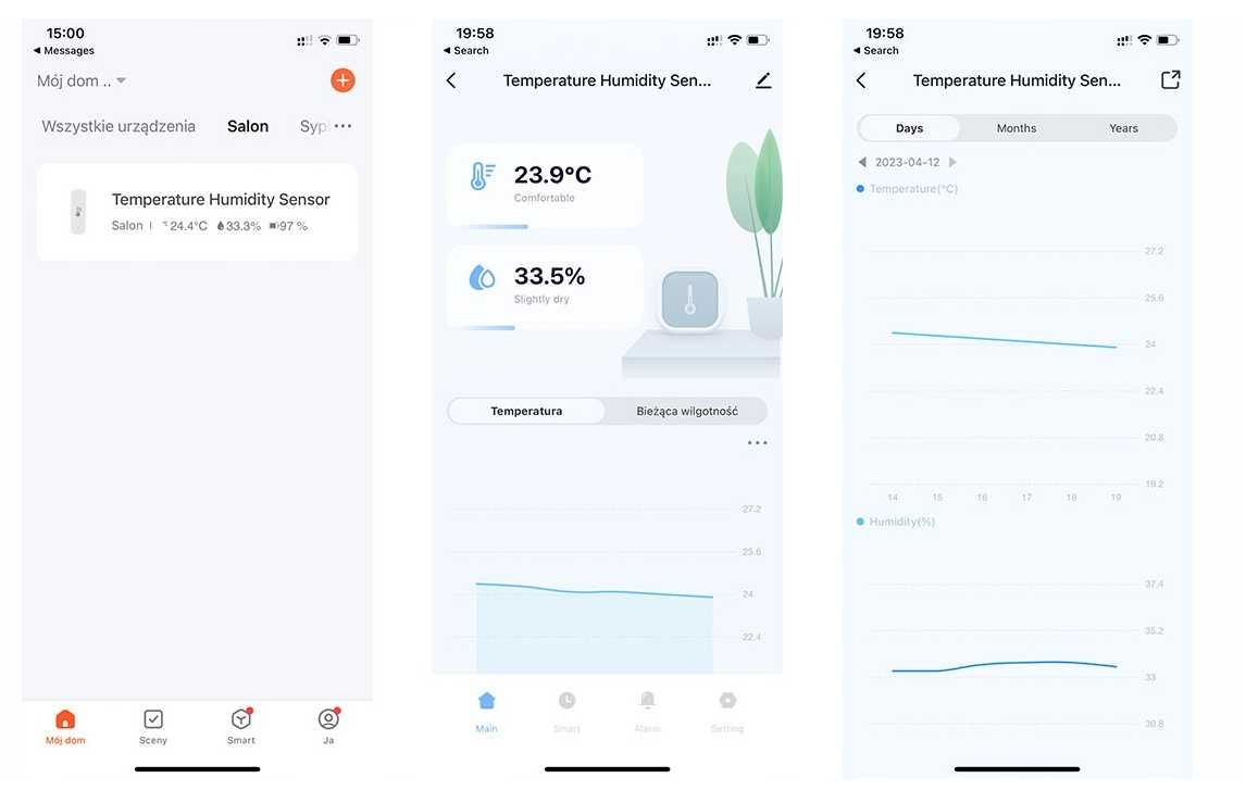Czujnik temperatury i wilgotności Zigbee