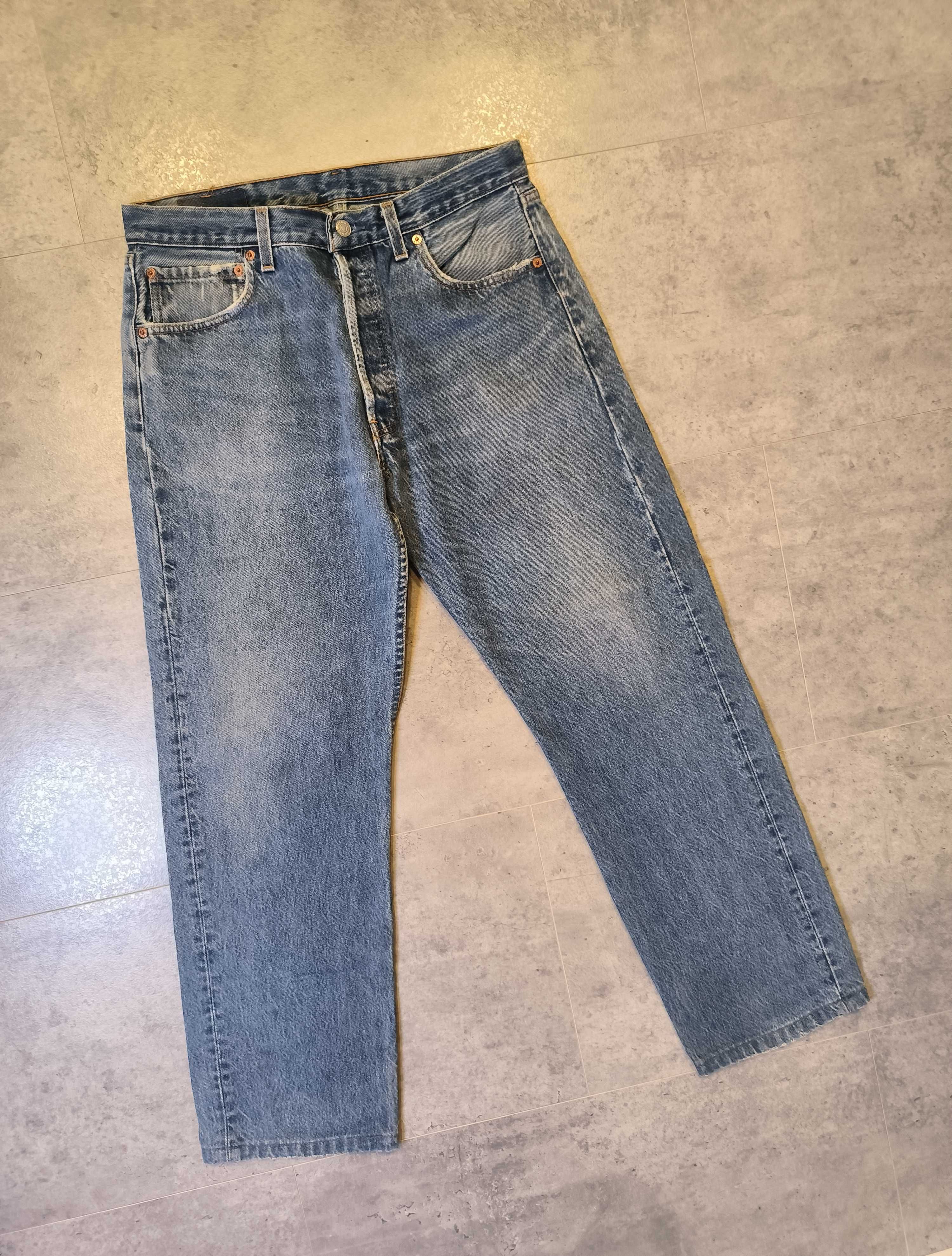Levi's Spodnie Dżinsowe Jeansy 501 Levis Niebieskie