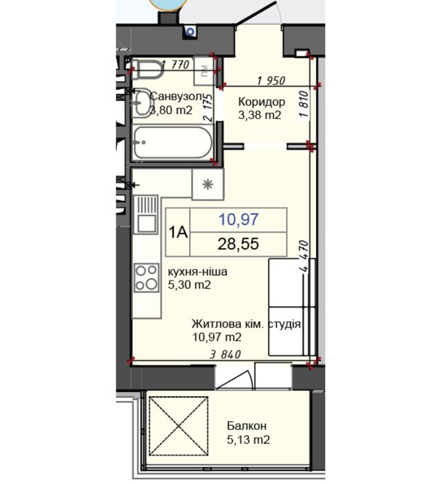 Продам студію в новобудові Ірпіня