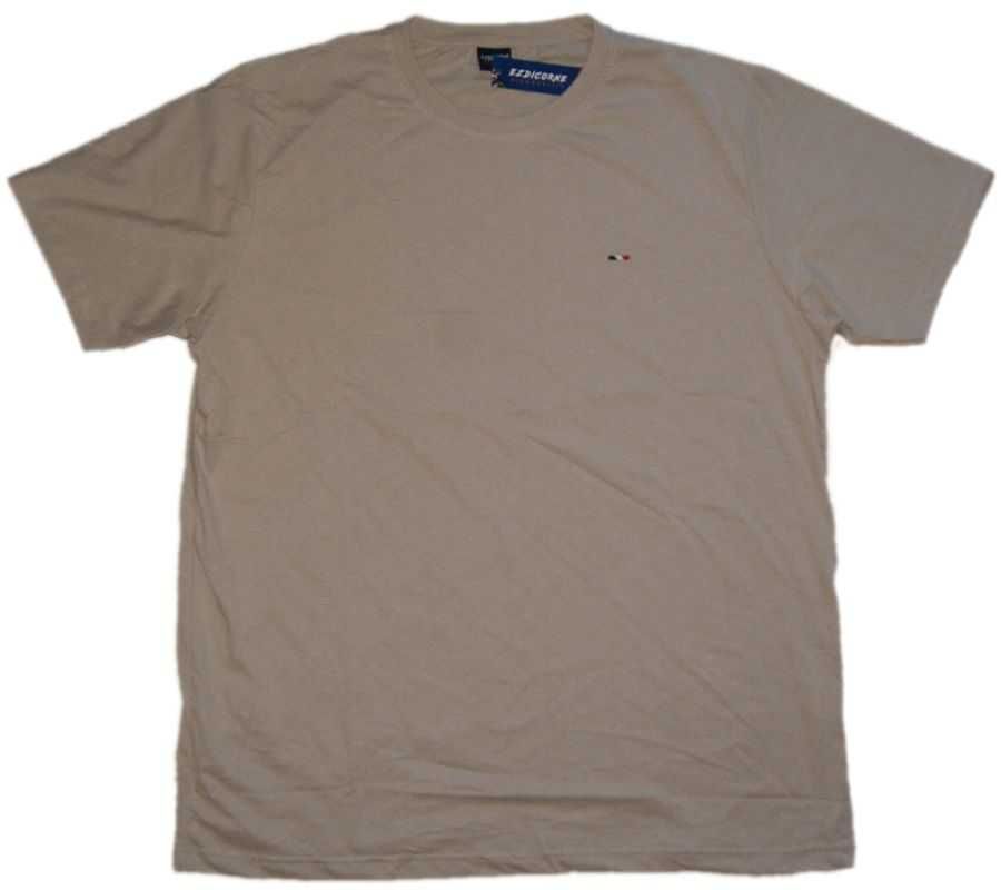 Koszulka męska T-SHIRT duża turecka 6XL szer.138 cm BEŻOWA podkoszulka
