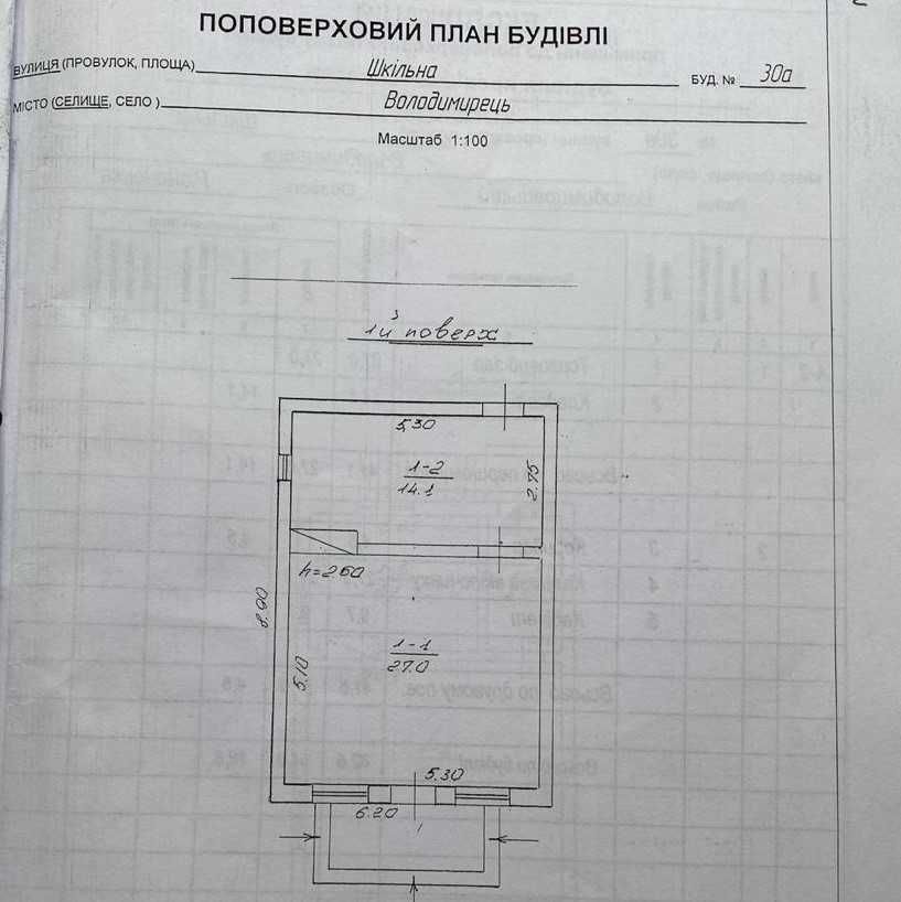 Магазин, Володимирець (Будівля та земельна ділянка)