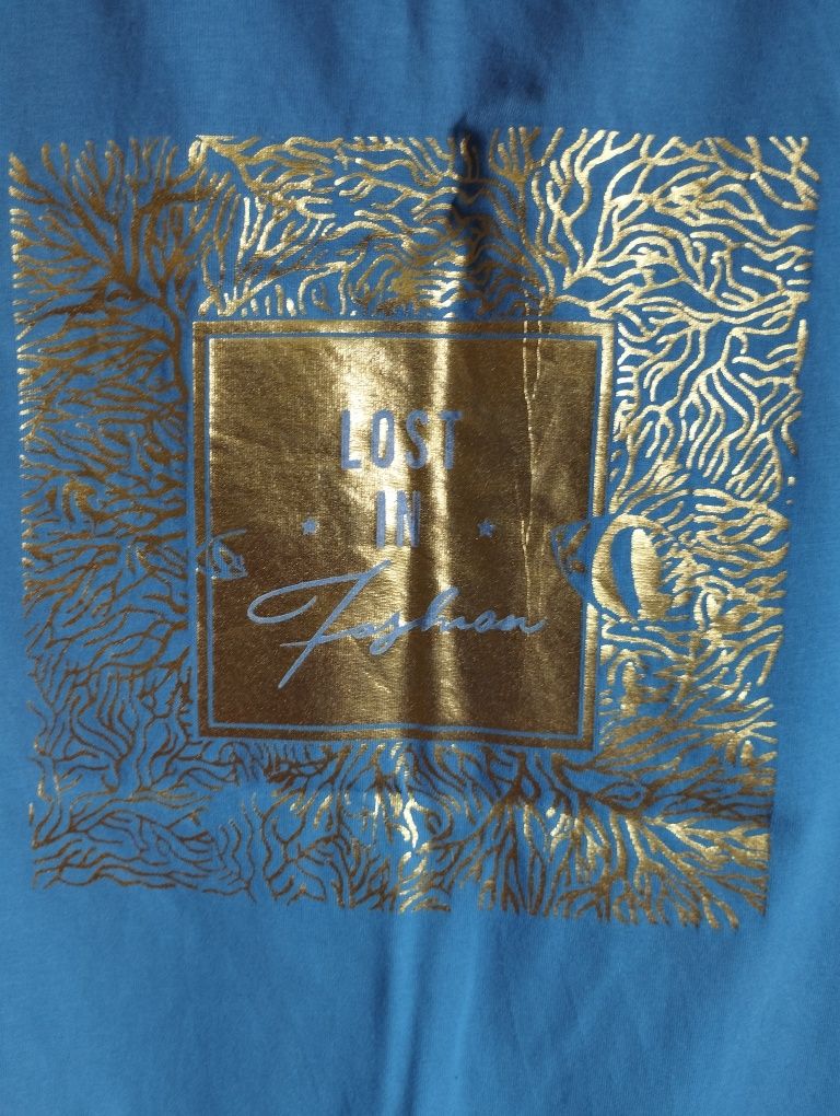 Bluzka koszula t-shirt L XL na lato aplikacja