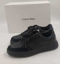 Calvin Klein Sneakersy  skórzane czarne unisex R.42 CA77L