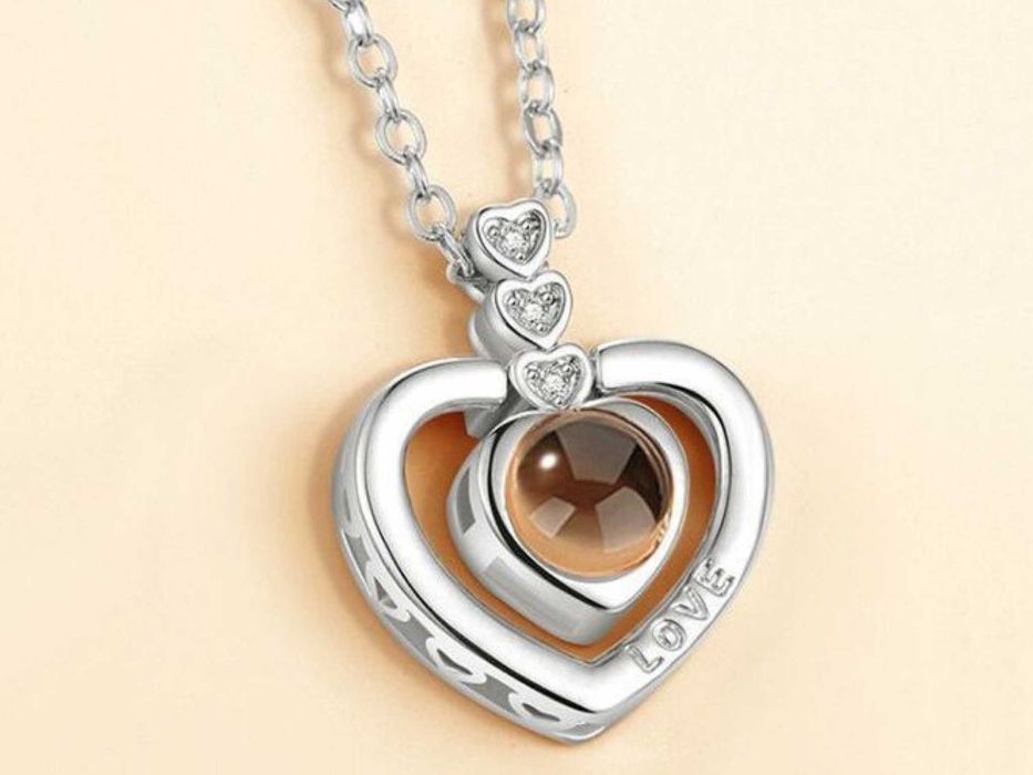 Подарунковий набір на Валентина справжня Троянда в шкатулці і кулон