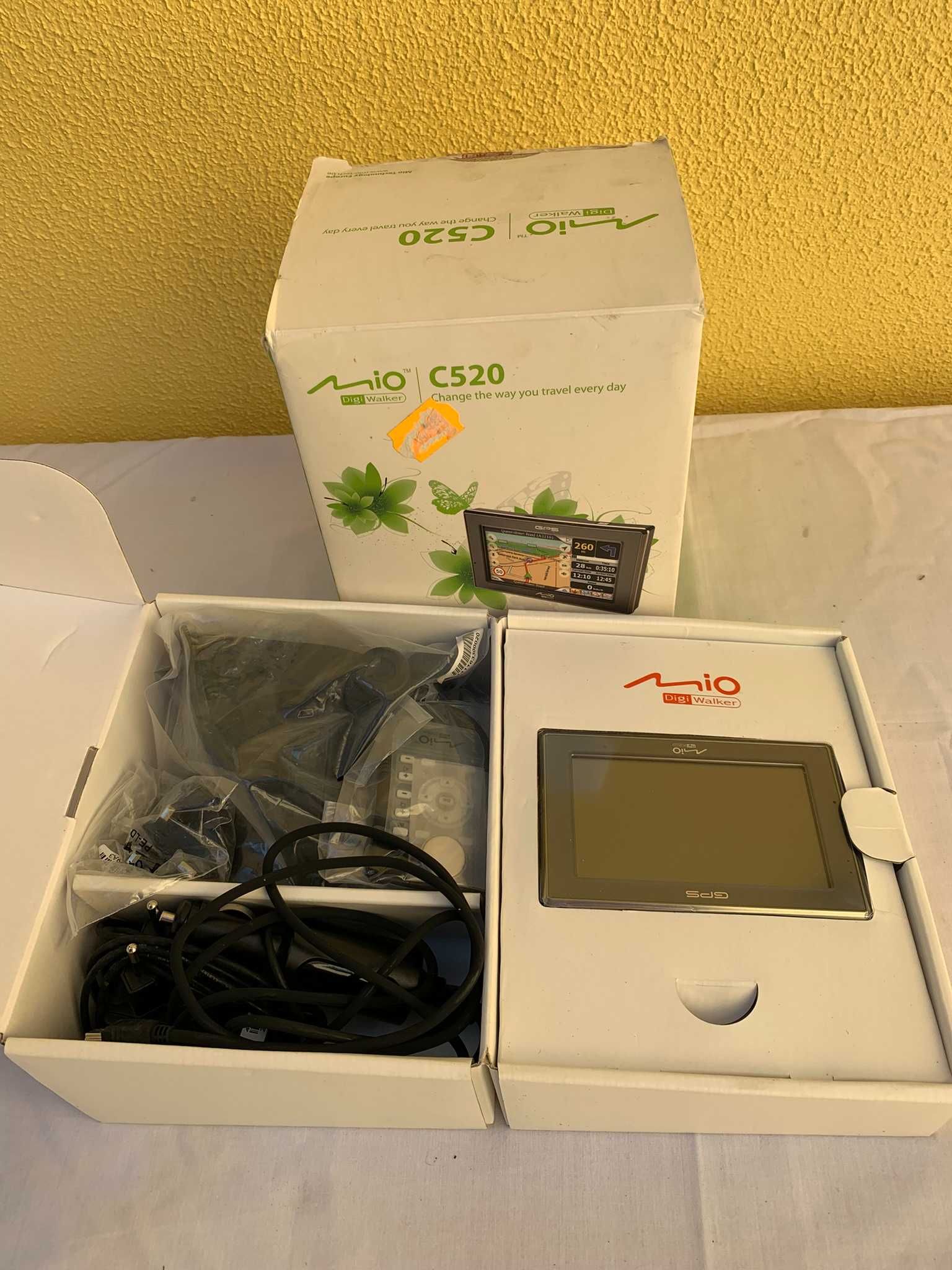 GPS Mio C520 — Com Caixa e Acessórios Originais