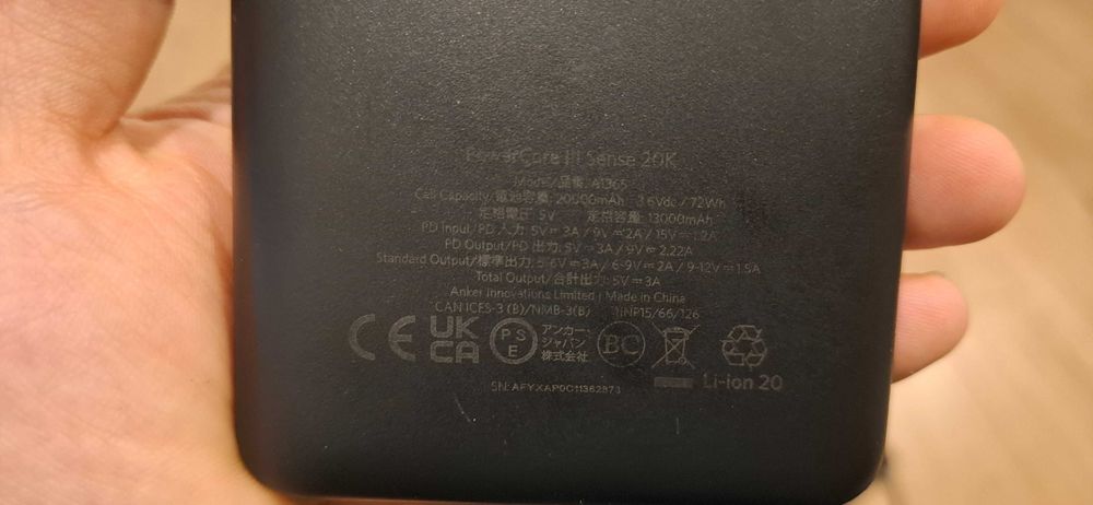 Powerbank Anker PowerCore III Sense 20K 20000 mAh