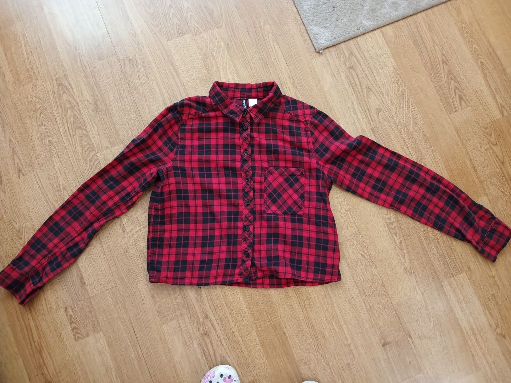 Koszula w kratkę marki H &M w rozmiarze XS/ S