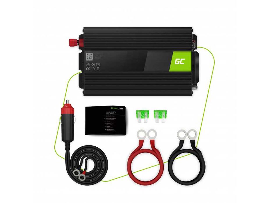 Przetwornica samochodowa Green Cell inwerter napięcia 12V 500W