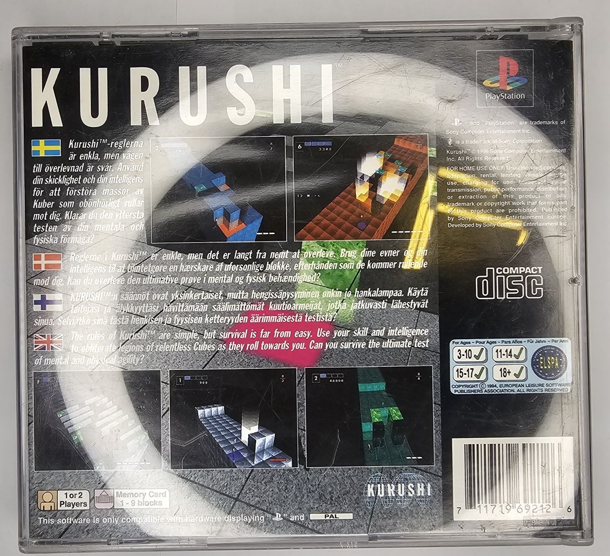 Gra PSX PS1 Kurushi [uszkodzone pudełko]