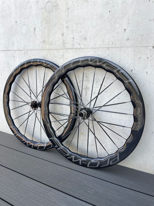 Koła karbonowe carbon szosowe PRO-WAY HYPER 50 1360g szprychy CARBON