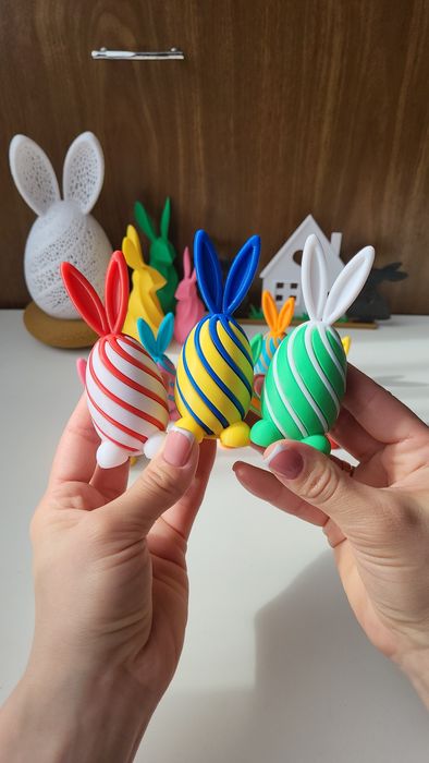 Подарунки антистрес кролик нічник декор з 3д друк пружинки