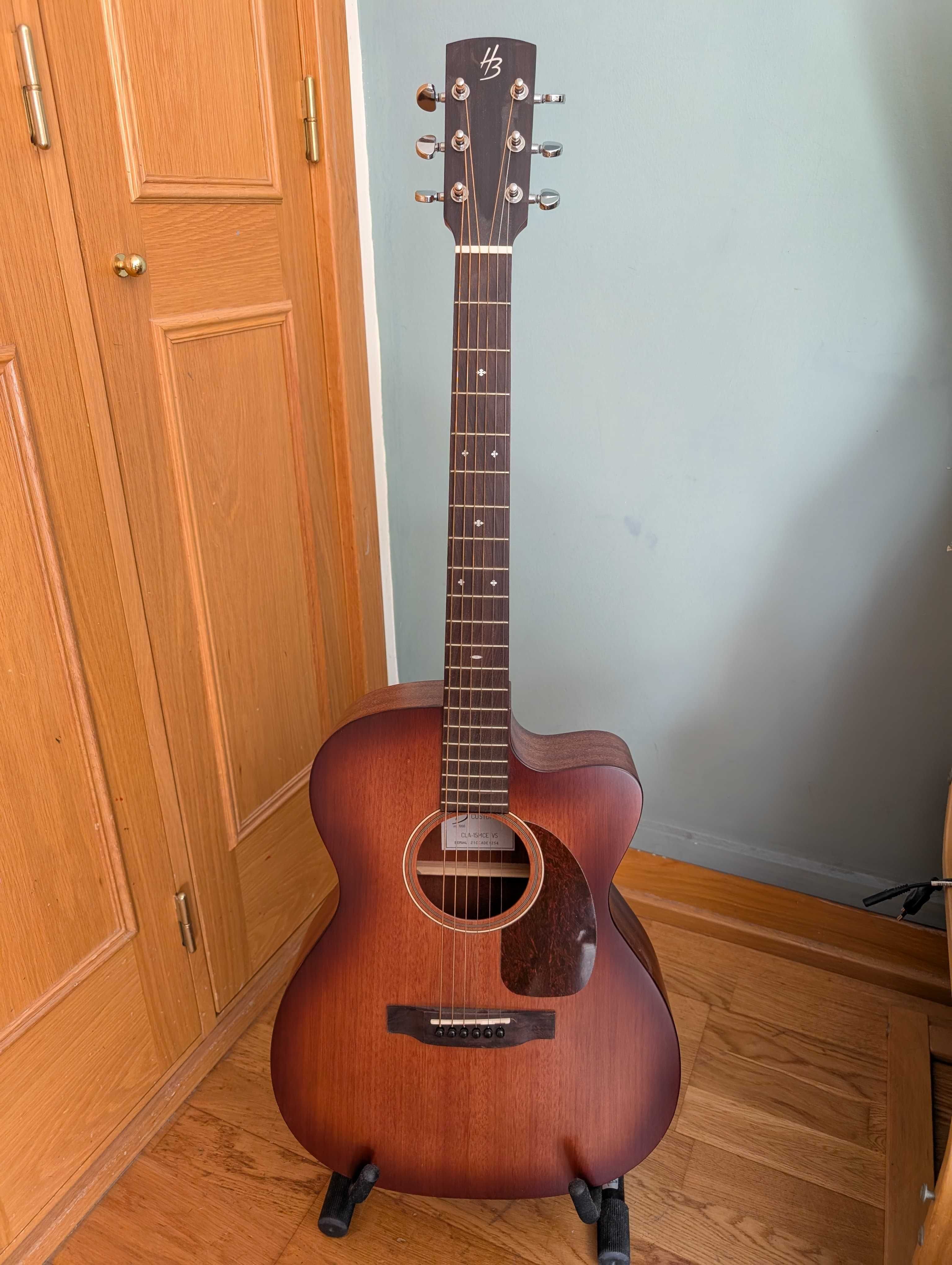 Guitarra Acústica Harley Benton Custom Line CLA-15MCE VS