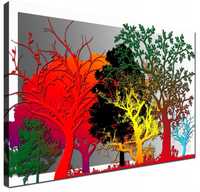 Obraz na płótnie, drzewa ,las  kolorowy