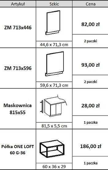 Zestaw mebli kuchennych 260 cm cashmere/czarny mat- dostępne od ręki