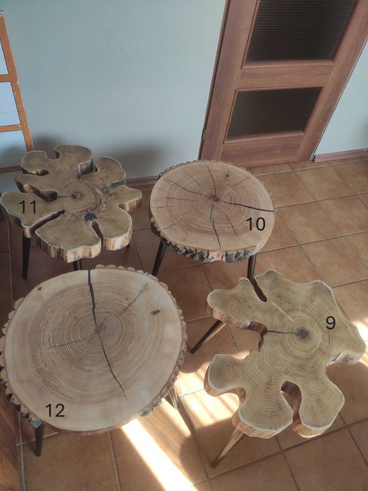 Wyjątkowe stoliki kawowe z drewna i żywicy epoksydowej