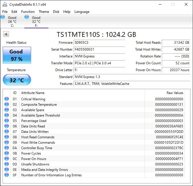 Transcend SSD TS1TMTE110S 1 TB