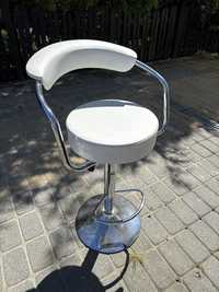 Nowe krzesło barowe hocker regulowane białe