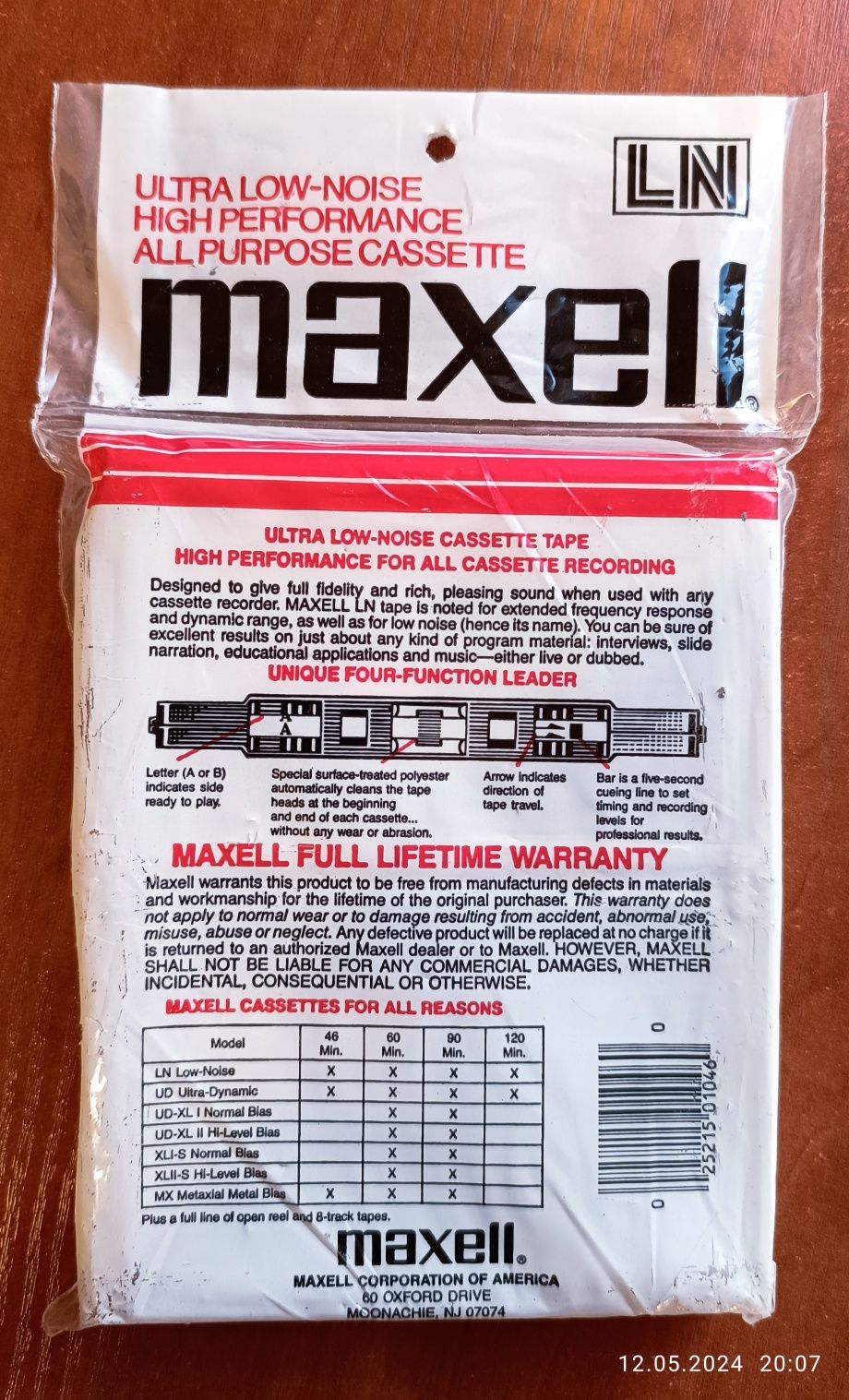 Kasety magnetofonowe MAXELL LN