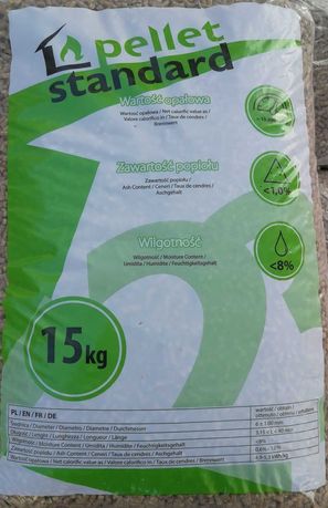 PELLET sosnowy pelet 15kg certyfikowany DIN + A1 dostawa GRATIS