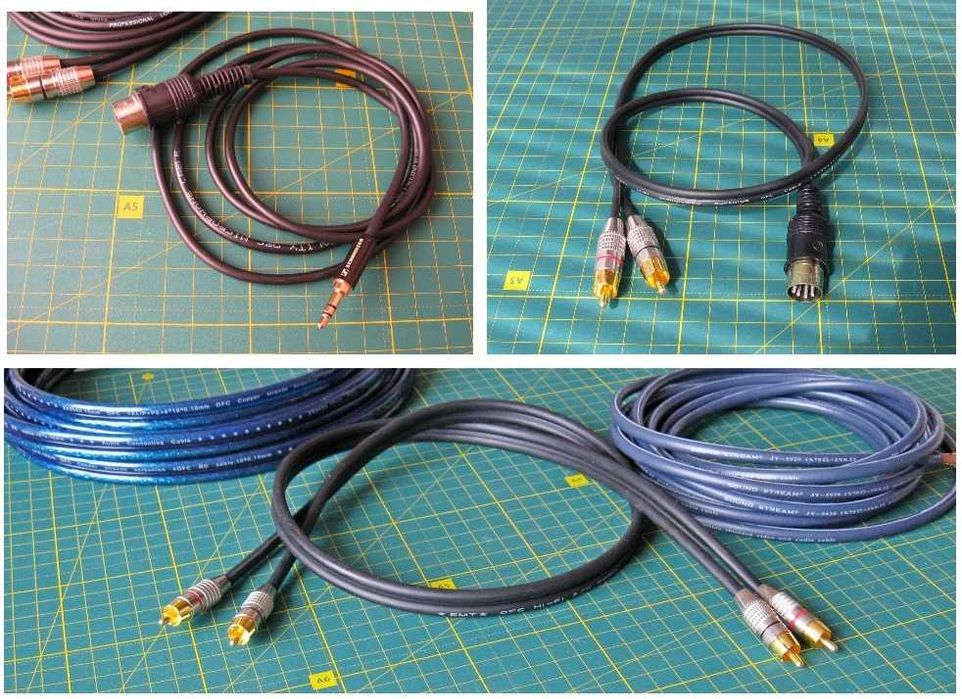 Аудиокабель формата din 5pin - RCA - Jack 3.5