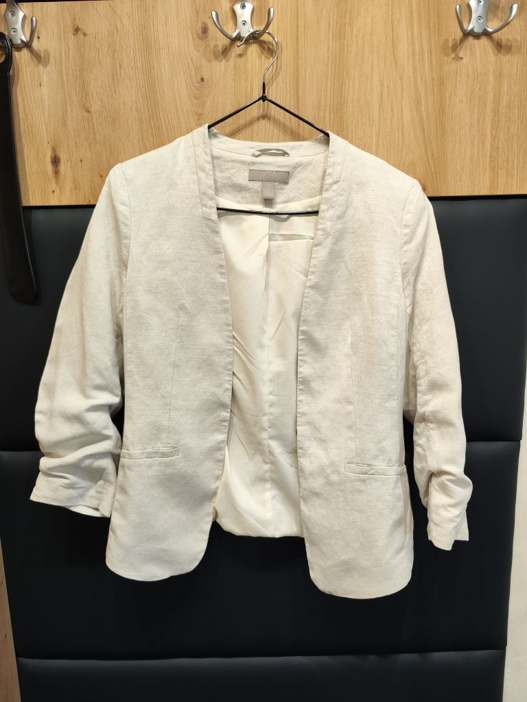 Marynarka lniania H&M rozmiar Xs 34