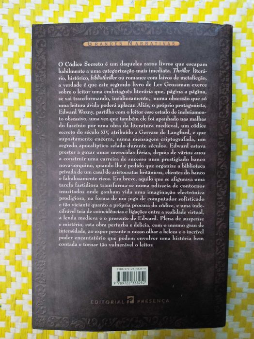 O CÓDICE SECRETO
de Lev Grossman