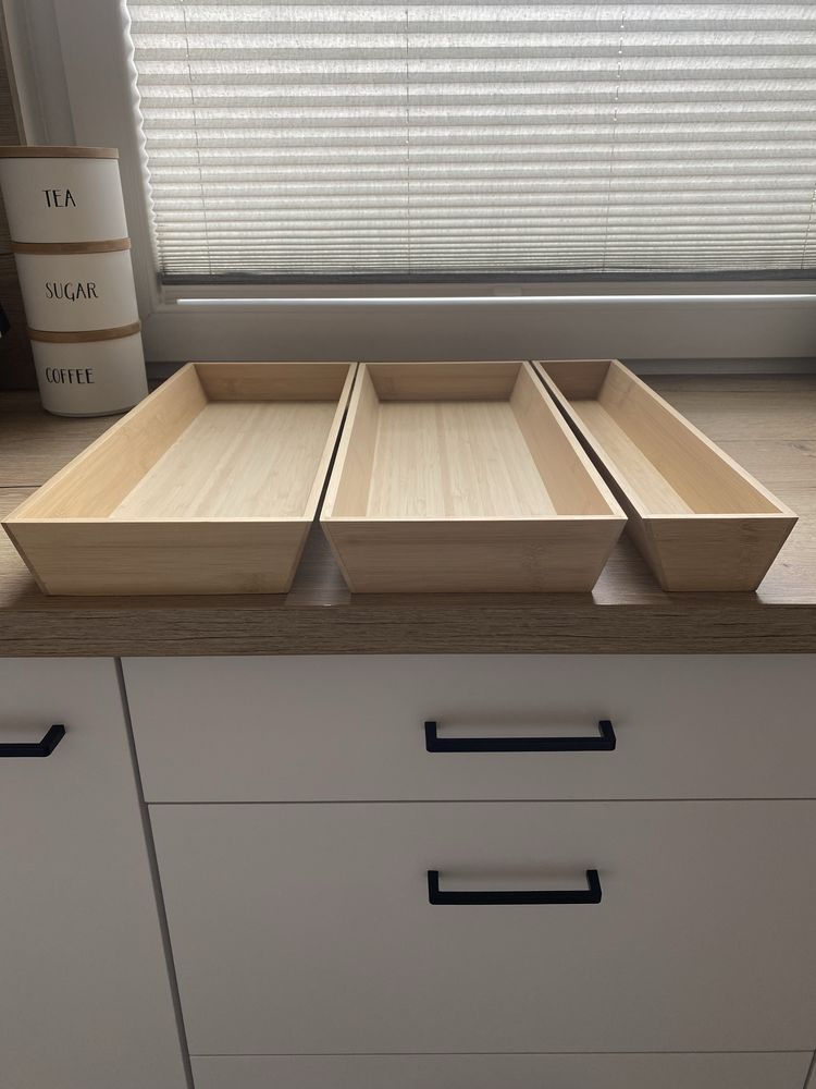 Wkład do szuflad bambusowy Ikea zestaw