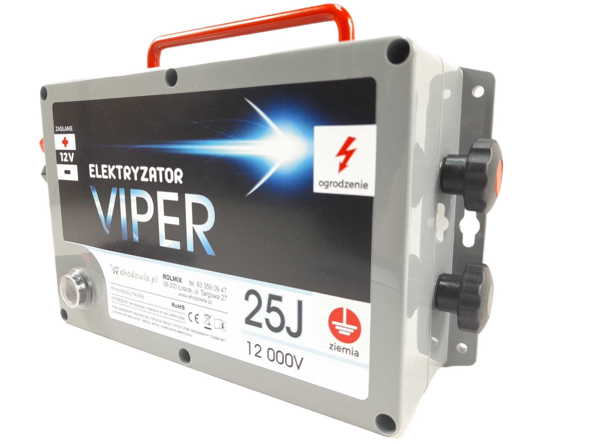 Elektryzator pastuch elektryczny VIPER 25J 12 000V