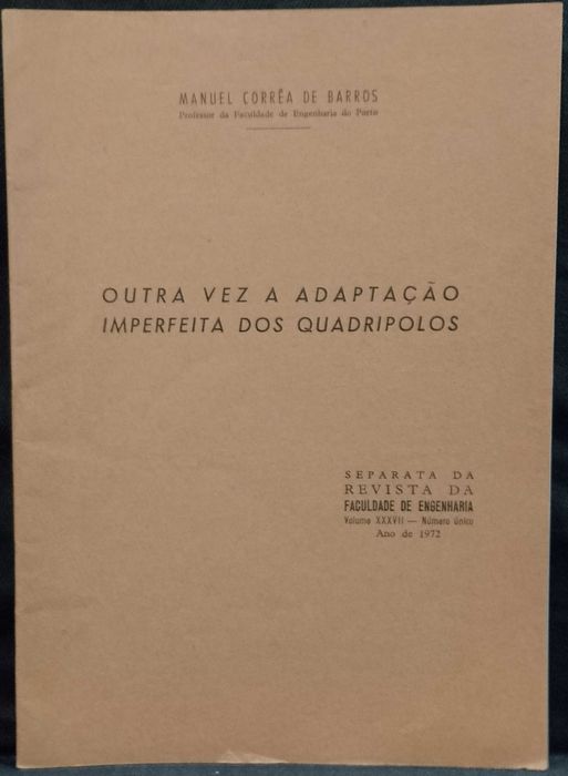 Adaptação imperfeita dos Quadripolos 1972 Manuel Corrêa de Barros