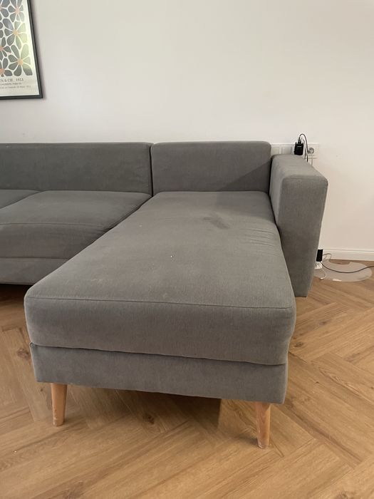 Kanapa sofa naroznik szary rozkladany