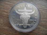 Канада 1 доллар 1982 ПРУФ серебро 100-летие города Реджайна.