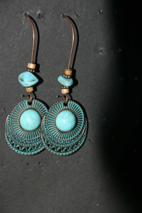 Brincos Handmade Turquesa