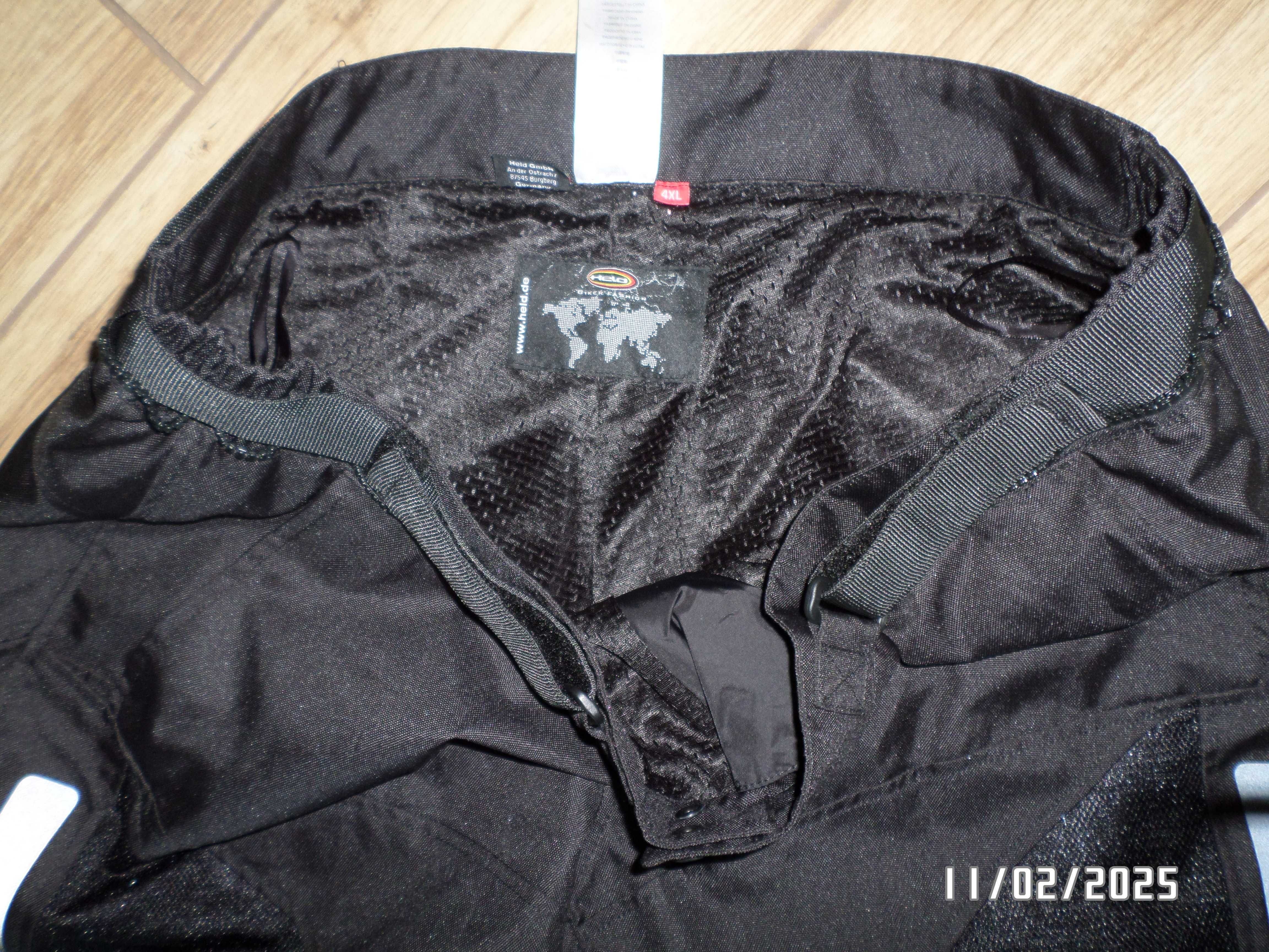 czarne męskie spodnie tekstylne -held-4XL-nowe