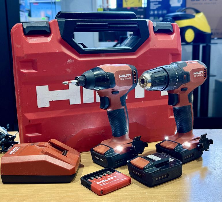 Wkrętarka + Zakrętarka HILTI + 3x Aku + Ładowarka + Walizka