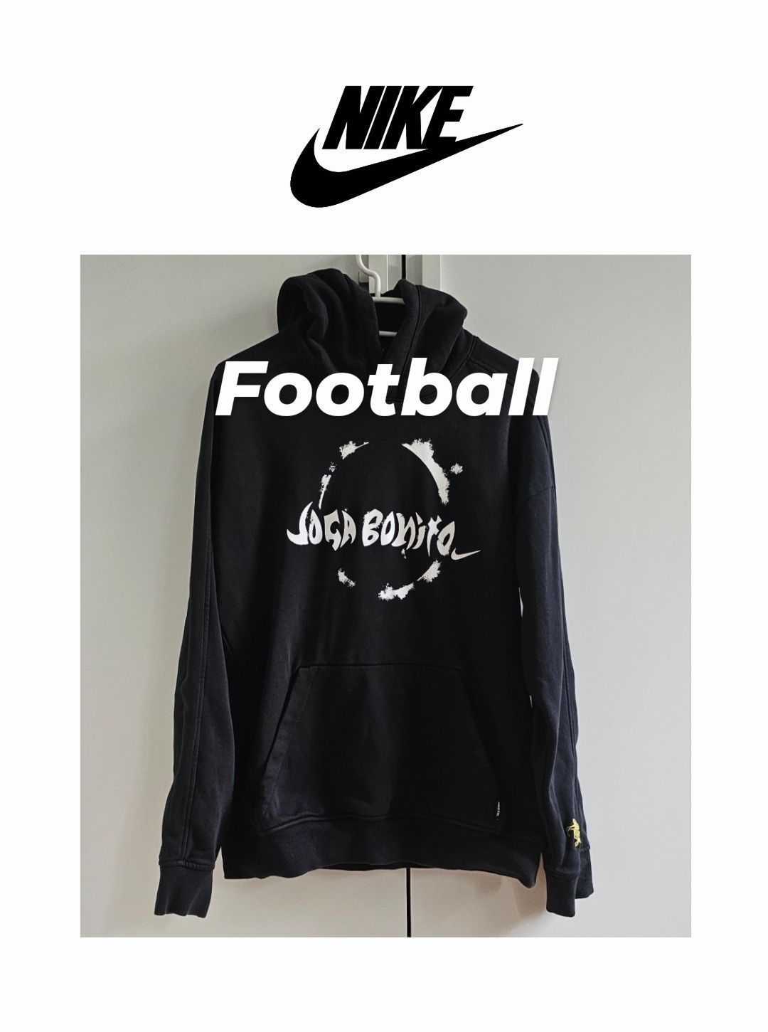 Nike Joga Bonito bluza męska z kapturem S czarna piłka nożna football