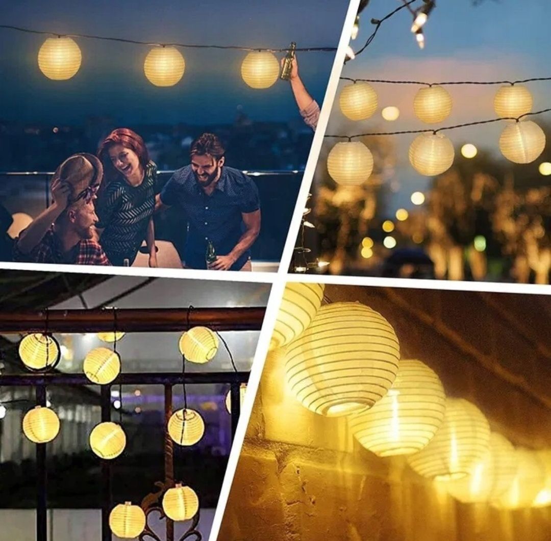 Girlanda LED łańcuch świetlny białe kule