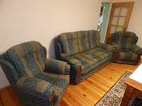 Sofa rozkładana + 2 fotele, stan Dobry