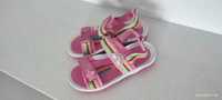 Sportowe sandały dziewczęce 31 różowe brokatowe tęcza Decathlon Zara h