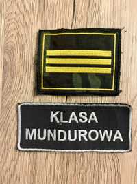 Naszywki na mundur klasa mundurowa i stopień st. kpr.
