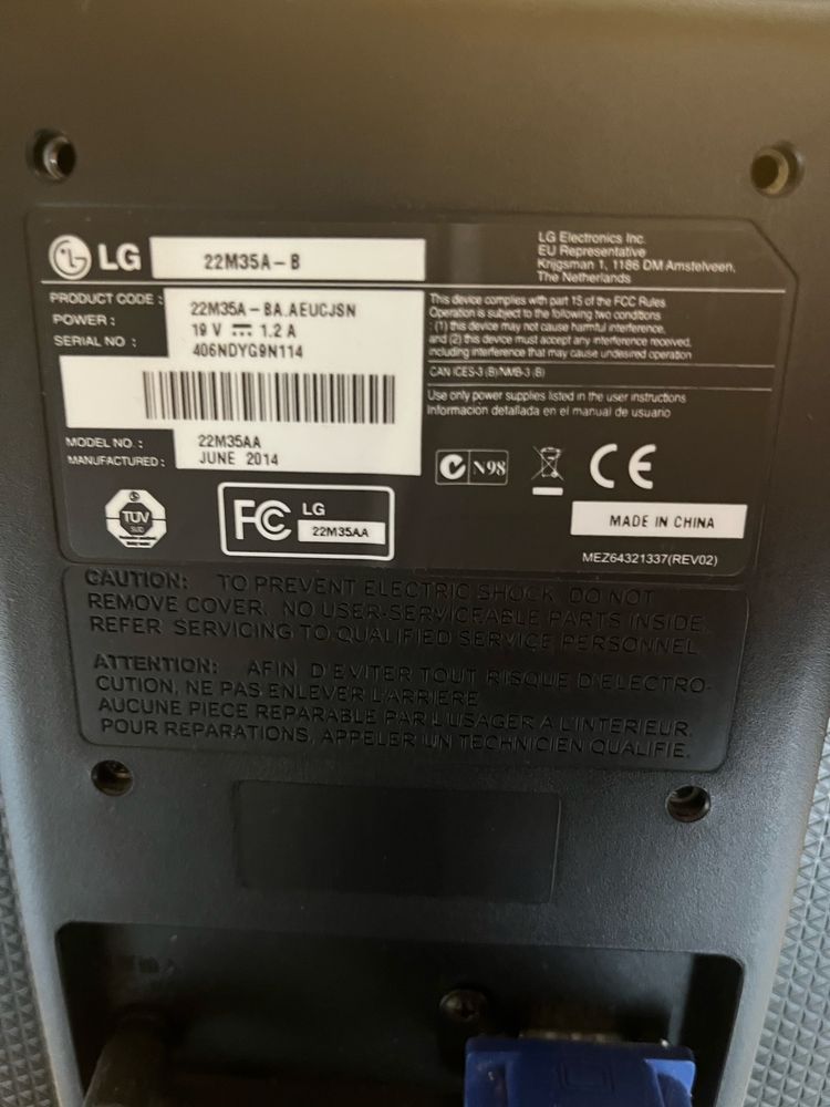Monitor LG 22m35a
