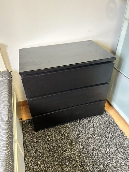 Cómoda Malm ikea 3 gavetas