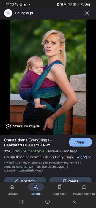 Chusta do noszenia Everyslings 4.8m haft serduszkowy