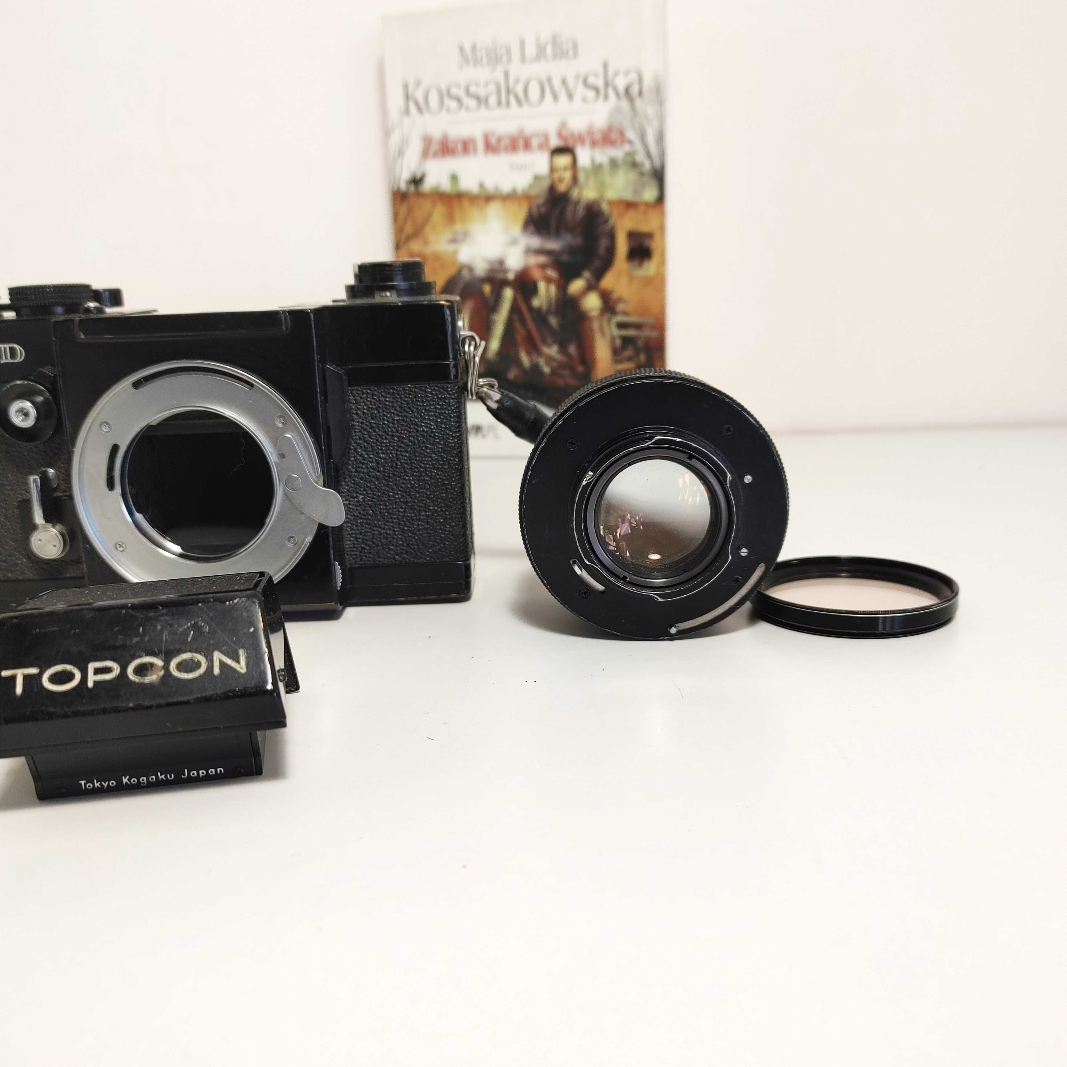 Analogowa Lustrzanka TOPCON Super D z 1971 roku z RE Auto Topcor 58 mm