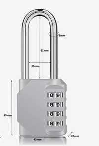 Замок навісний кодовий (відкритий, амбарний). Колодка на калитку