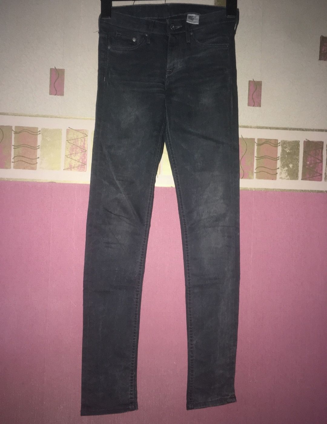 Dżinsy jeansy spodnie dżinsowe H&M szare obcisłe skinny rurki Xs Nowe