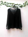 Blusa Preta Fina e Transparente