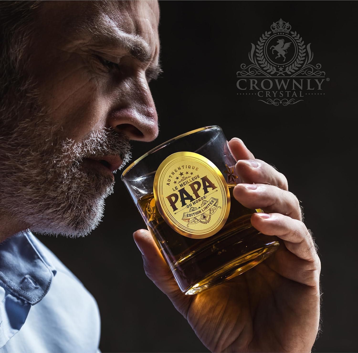 Szklanki do whisky PAPA dla dziadka taty urodziny 330 ml 1 szt.