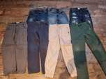 7 par spodni jeans materiałowe 122 cm