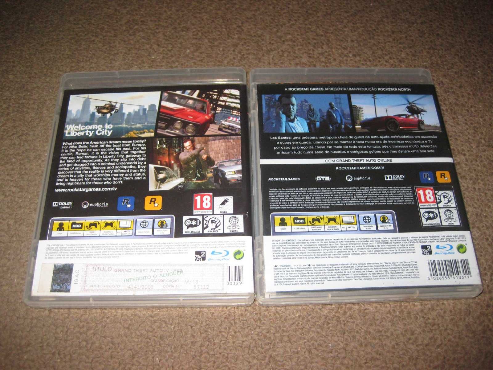 2 Jogos da Saga "Grand Theft Auto" para PS3/Completos!